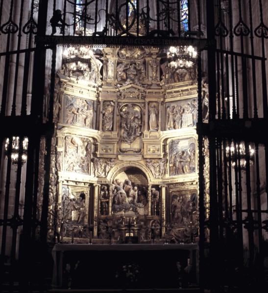 Detail of the main altarpiece of the cathedral of El Burgo de Osma, by Juan de Juni, built betwee?