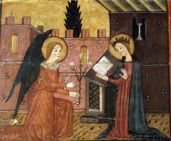 'The Annunciation', detail of the work 'The Frontal of the Mother of God', tempera on wood from ?