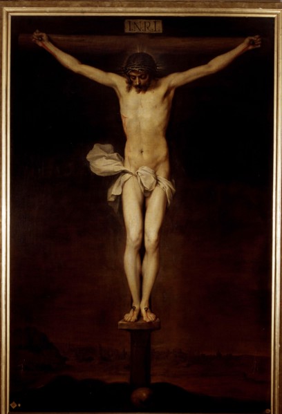 Crucified Christ', oil on canvas by Alonso Cano.