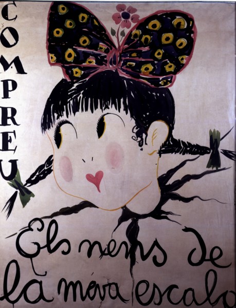 Poster for the promotion of the book of J. Salvat-Papasseit 'Els nens de la meva escala' (Childre?