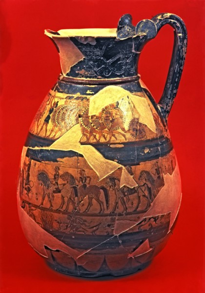 Glass 'Chigi', also known as 'Cista Ficoroni'.