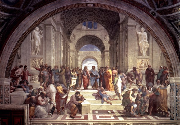 The School of Athens', 1508, fresco by Raphael Sanzio.