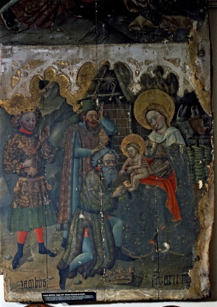 'Epiphany', table of the altarpiece of the Virgin, tempera on wood from the Old Cathedral of Lle?