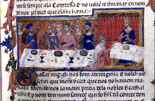 Banquet given by Pere Martell to James I in Tarragona in 1228, where he decided the conquest of t?