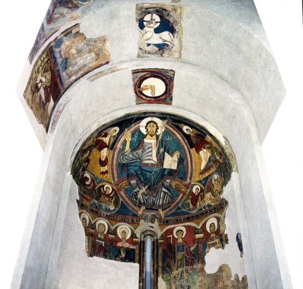 Apse of the church of Sant Climent de Taüll in the Vall de Boi (Boi Valley), Alta Ribagorça.