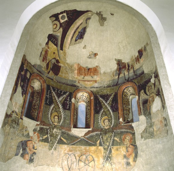Apse of the church Santa Maria d'Aneu, Pallars Sobirá, 12th century mural.