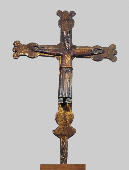Christ in Majesty from Organyà, in polychromed wood.