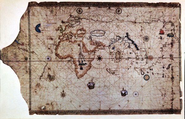 Nautical chart called 'King-Hamy', 1502, attributed to Amerigo Vespucci.