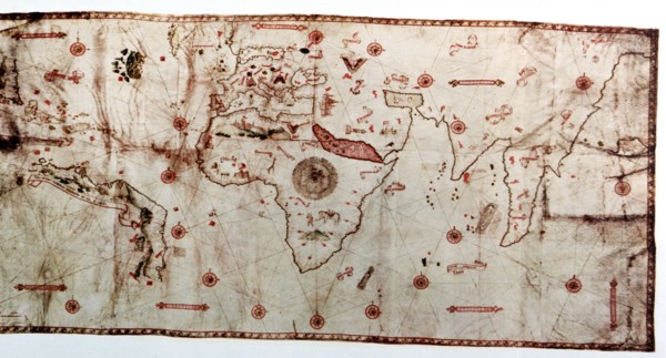 Niccolo Caveri Planisphere from 1502, this planisphere has no nomenclature and seems to refer to ?