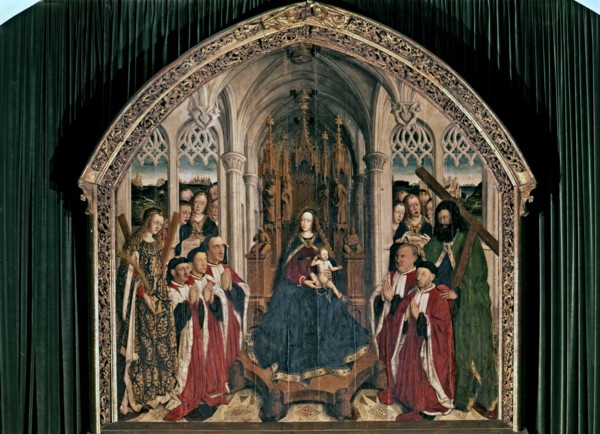 'The Virgin of the counselors', painting on table, 1443-1445.
