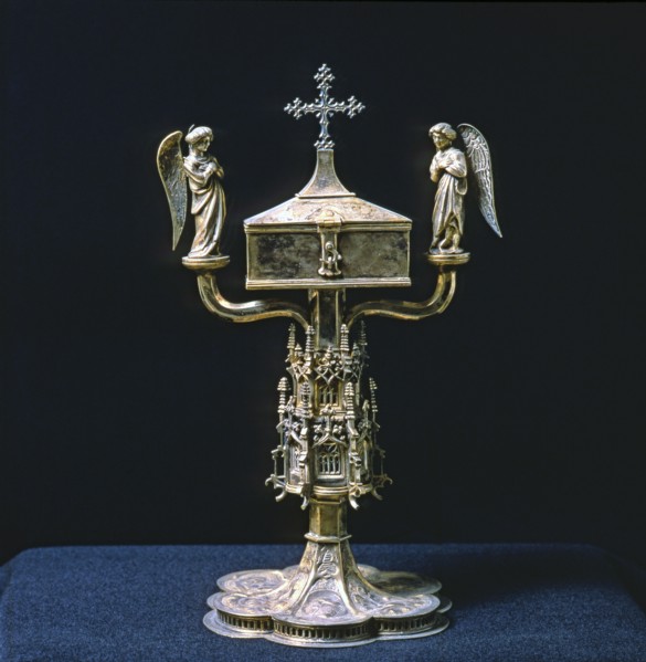 Gilded silver pyx.