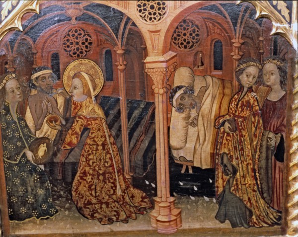 Saint Elisabeth helping the ill', table in the altarpiece of Saint Bartholomew and Saint Elisabet?