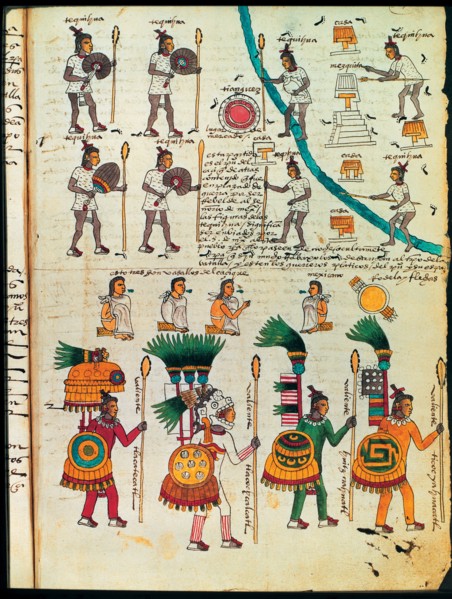 Codex Mendoza' '(1535 - 1550), hieroglyph representing Aztec operators who want to attack the reb?