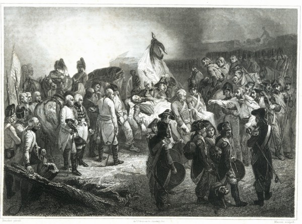 Death of General Marceau in September 1796 after being wounded and taken prisoner by the Archduke?
