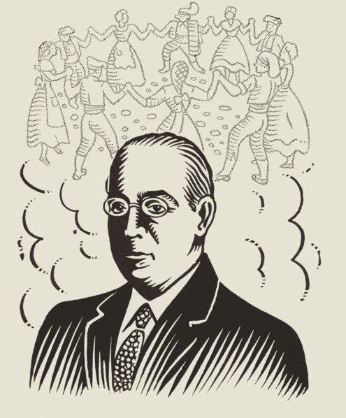 Josep Serra Bonal (1874-1939). Catalan musician. Drawing, 1934.