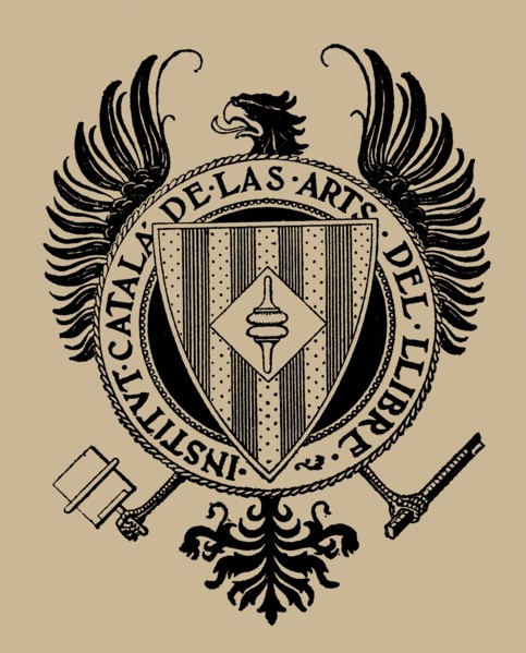 Anagram of the Institut Català de les Arts del Llibre, 1900.