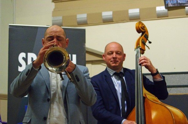 Chris Coull and Dan Sheppard, Eastbourne Jazz Festival, Leaf Hall, East Sussex, 30 Sep 2018.  Creator: Brian O'Connor.