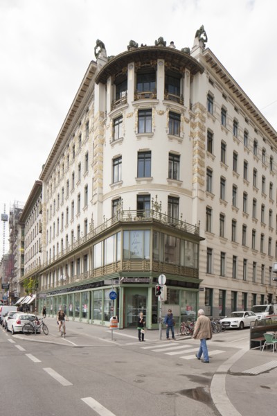 Wienzeilenhauser, Vienna, Austria, (1898), 2015. Artist: Alan John Ainsworth.