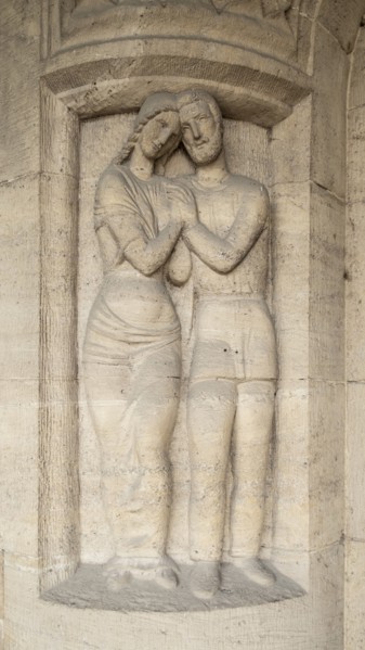 Jugentil Door carving, Department of Philosophy, Jena University, Jena, Germany, 2018. Artist: Alan John Ainsworth.