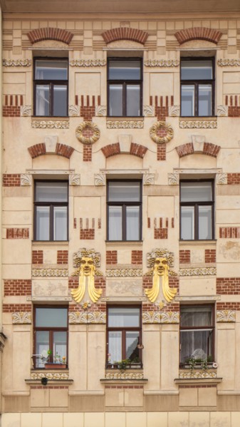 Jugendstil building, Minoritska 8, Brno, Czech Republic, 2016. Artist: Alan John Ainsworth.