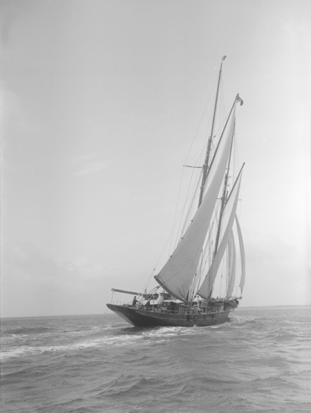 The schooner 'Allah Karim', 1912. Creator: Kirk & Sons of Cowes.