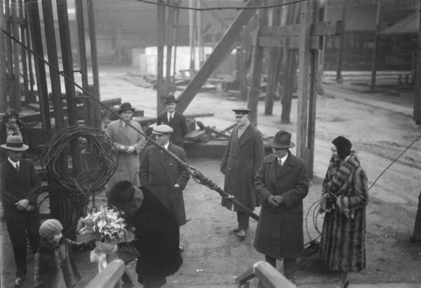 Christening Group for the Yugoslavian 'Bakar', J Samuel White and Co, Cowes, Isle of Wight, 1931. Creator: Kirk & Sons of Cowes.