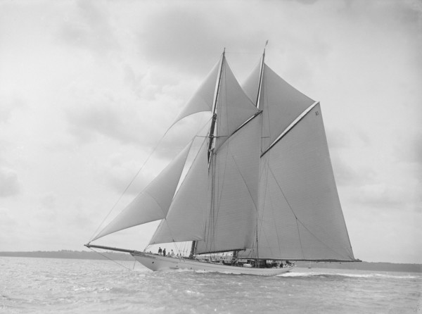 The schooner 'Meteor IV', 1912. Creator: Kirk & Sons of Cowes.