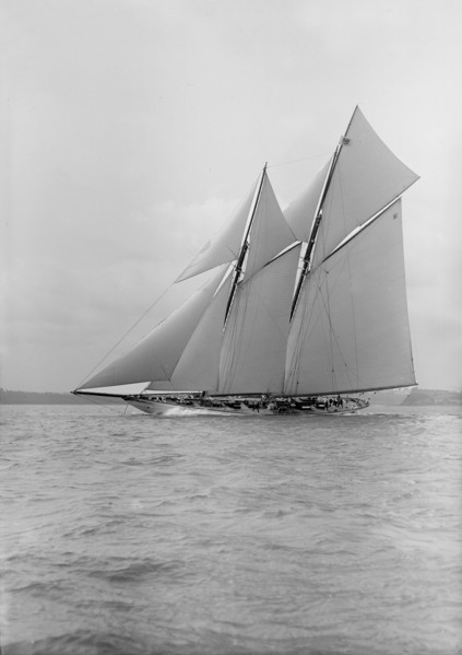 The schooner 'Meteor IV', 1913. Creator: Kirk & Sons of Cowes.