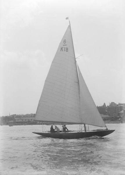 The 6 Metre sailing yacht 'Jean', 1922. Creator: Kirk & Sons of Cowes.