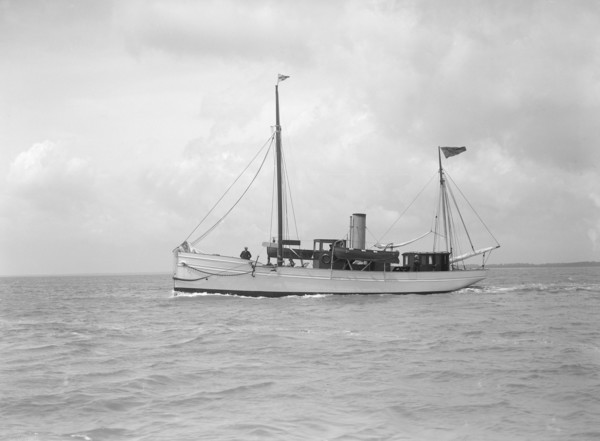 The steam yacht 'Gamecock', 1912. Creator: Kirk & Sons of Cowes.