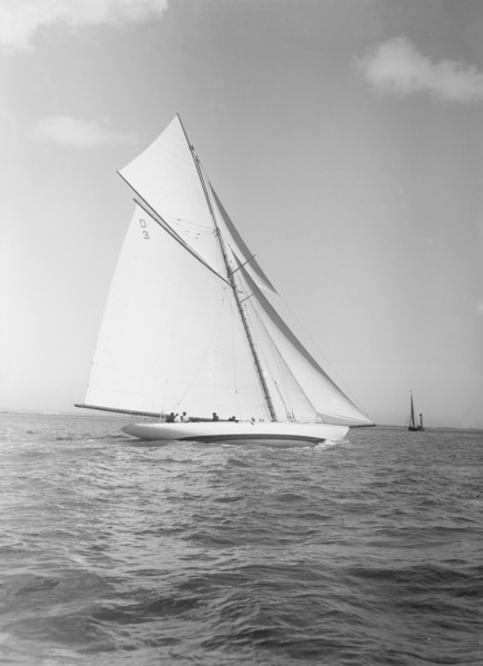 The 15 Metre sailing yacht 'Jeano', 1911. Creator: Kirk & Sons of Cowes.