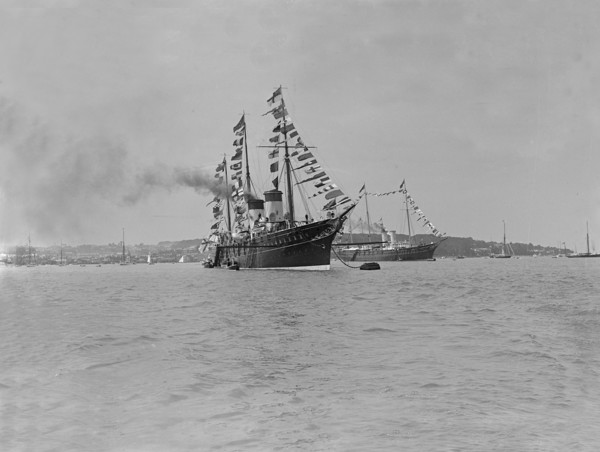 The Russian Imperial Yacht 'Standart' at Cowes, 1909. Creator: Kirk & Sons of Cowes.