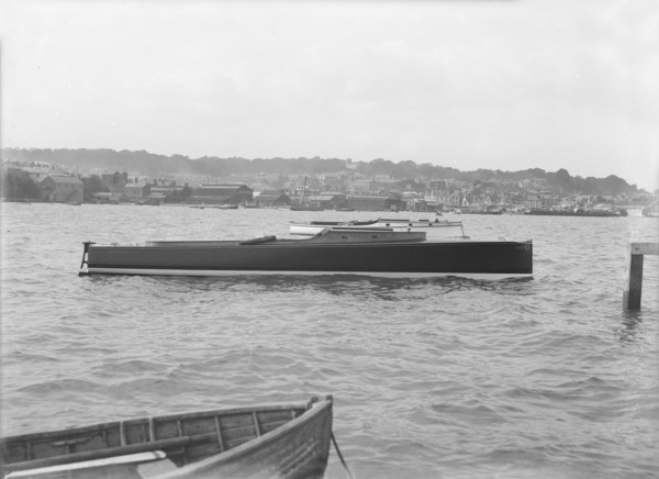 Saunders' motor launch, 1914. Creator: Kirk & Sons of Cowes.