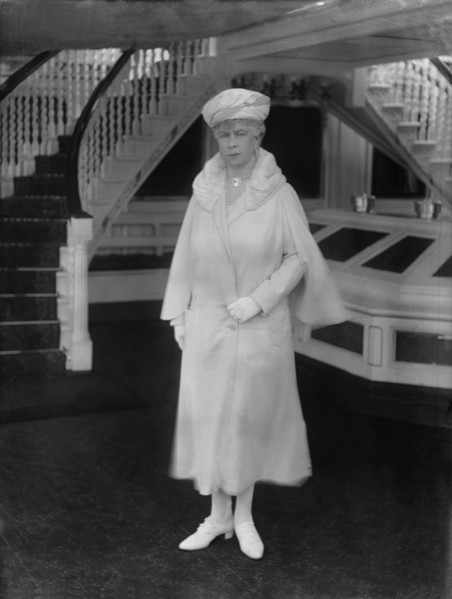 Queen Mary aboard 'HMY Victoria and Albert', 1931. Creator: Kirk & Sons of Cowes.