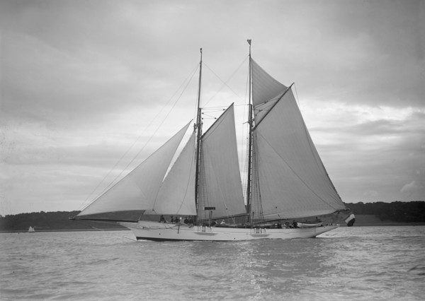 The schooner 'Esma', 1911. Creator: Kirk & Sons of Cowes.