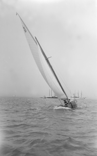 The 6 Metre Class 'The Whim' helmed by C. Rivett-Carmac Esq. Creator: Kirk & Sons of Cowes.