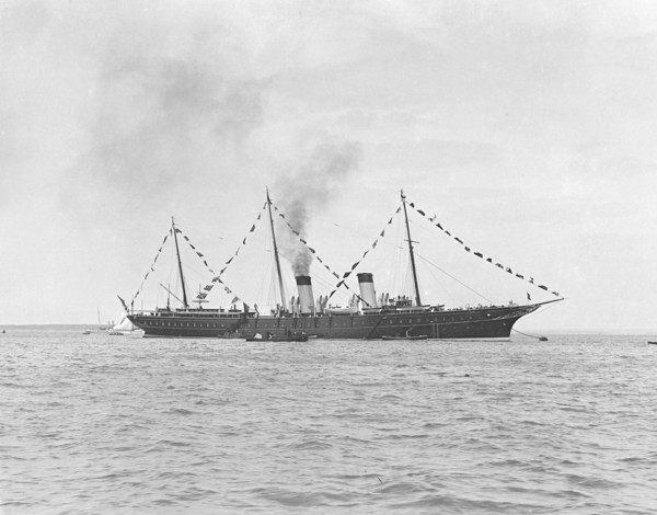 The Russian Imperial Yacht 'Standart' at Cowes, 1909. Creator: Kirk & Sons of Cowes.