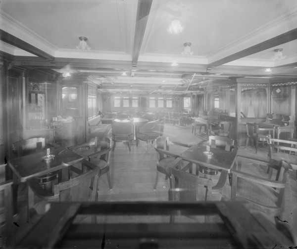 Interior shot, possibly inside the Royal Yacht Squadron. Creator: Kirk & Sons of Cowes.