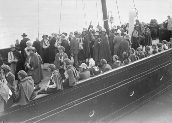 Women on board a boat, c1935. Creator: Kirk & Sons of Cowes.