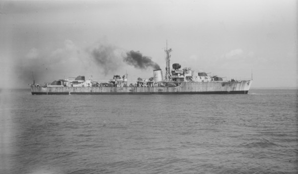 Unknown destroyer under way. Creator: Kirk & Sons of Cowes.