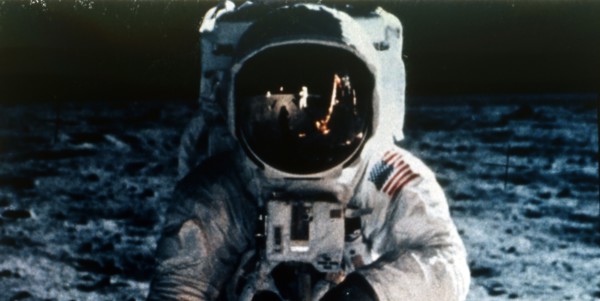 Buzz Aldrin on the Moon, Apollo II mission, July 1969.  Creator: Neil Armstrong.