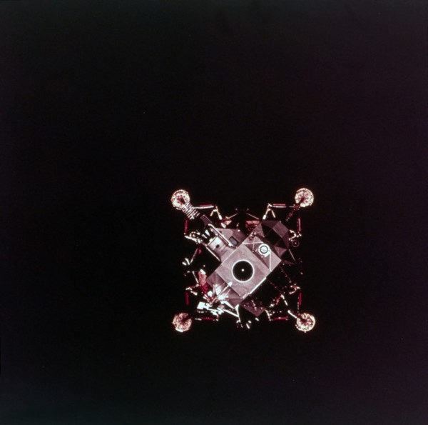 Lunar Module from above, c1970. Creator: NASA.