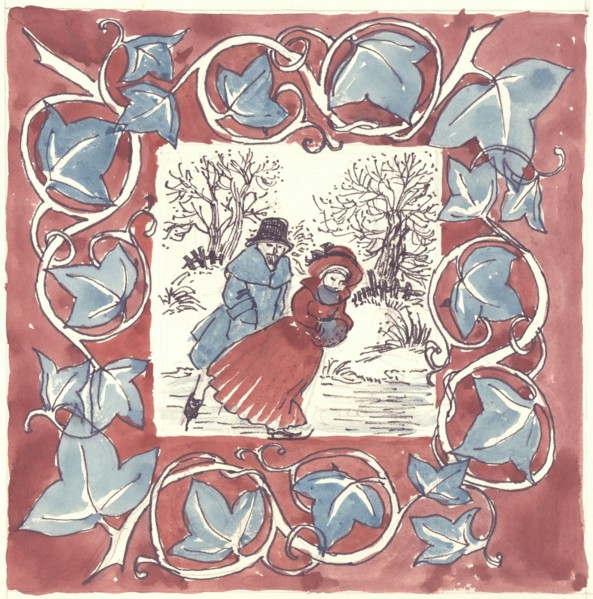 Christmas skaters, c1970. Creator: Shirley Markham.