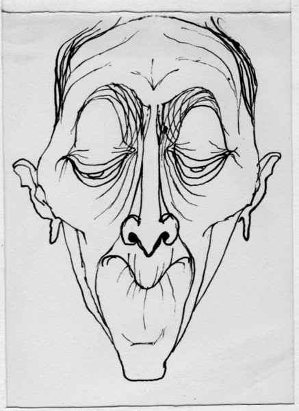 Grotesque face, 1952. Creator: Shirley Markham.