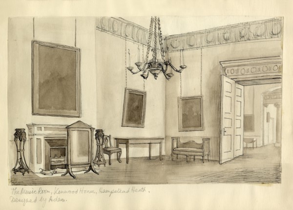 'The Music Room, Kenwood House, Hampstead Heath', c1950. Creator: Shirley Markham.