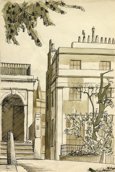 Georgian houses, London, c1950. Creator: Shirley Markham.