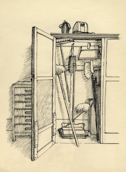 Broom cupboard, c1951. Creator: Shirley Markham.