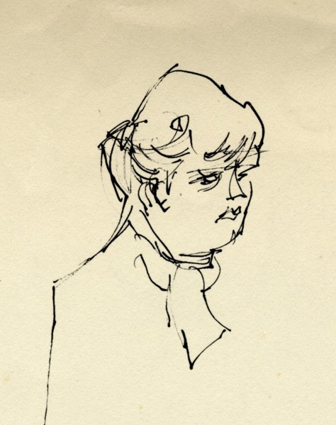 Head of a woman, 1953. Creator: Shirley Markham.