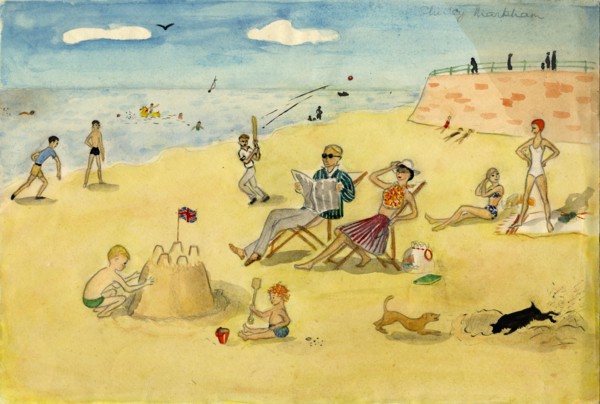 Beach scene, c1946. Creator: Shirley Markham.