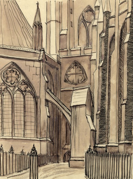 The Chapter House, Westminster Abbey, London, c1950.  Creator: Shirley Markham.